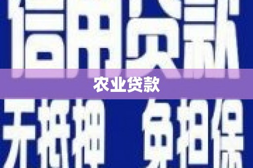 汤阴农业贷款