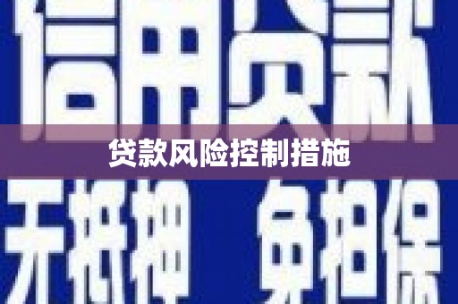 汤阴贷款风险控制措施