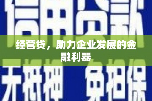 汤阴经营贷，助力企业发展的金融利器