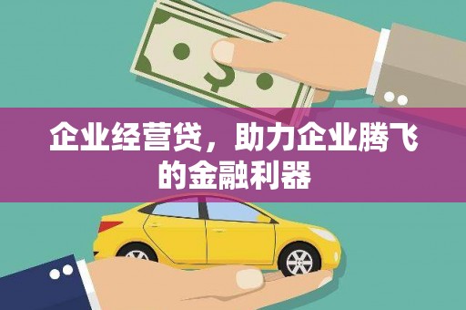 汤阴企业经营贷，助力企业腾飞的金融利器