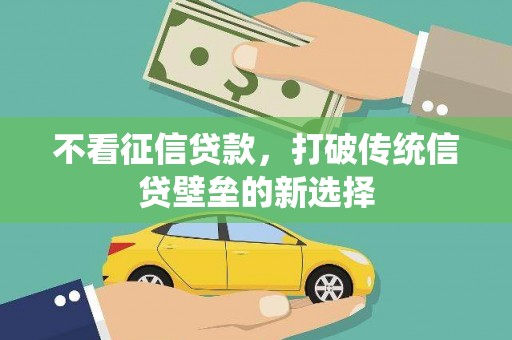 汤阴不看征信贷款，打破传统信贷壁垒的新选择