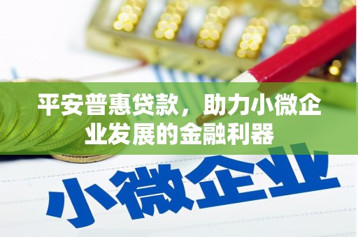 汤阴平安普惠贷款，助力小微企业发展的金融利器