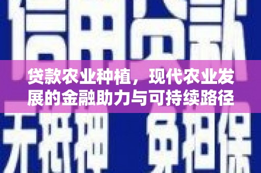 汤阴贷款农业种植，现代农业发展的金融助力与可持续路径