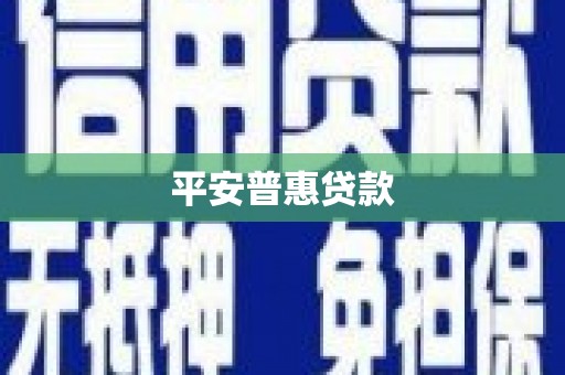 汤阴平安普惠贷款
