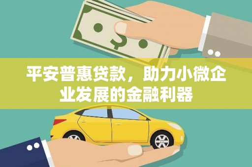 汤阴平安普惠贷款，助力小微企业发展的金融利器