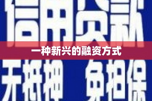 汤阴一种新兴的融资方式